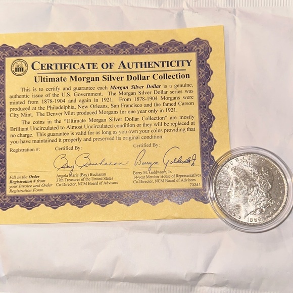 1889 Morgan Dollar BU Uncirculated Mint State 90% Silver $1 US Coin‎ Collectible - Picture 1 of 3